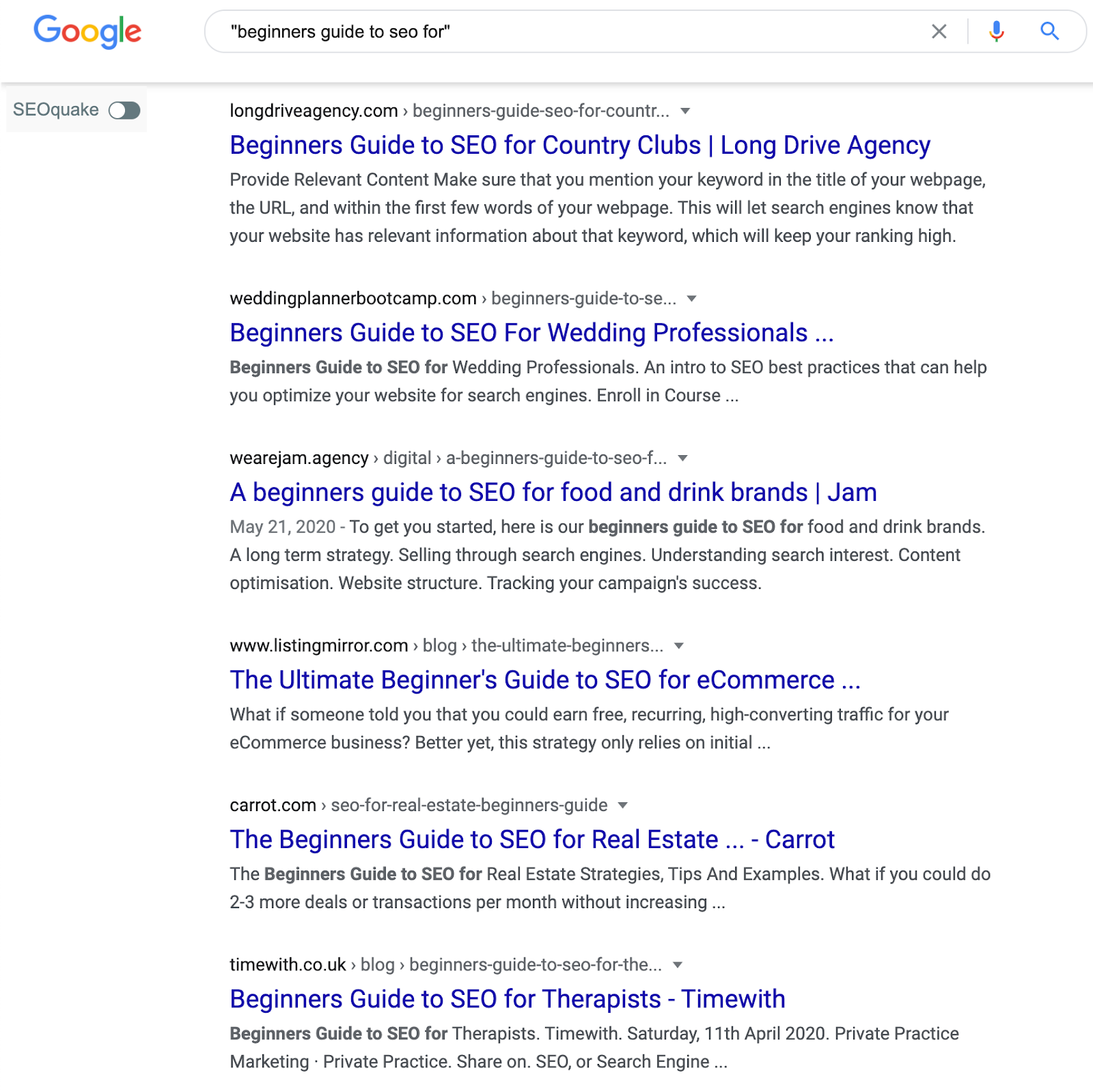 Multiple Pieces of Content from One SERP