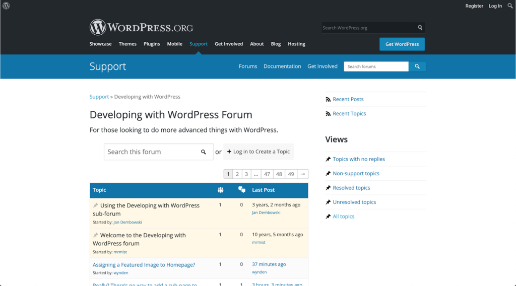 WordPress.org Support Forums