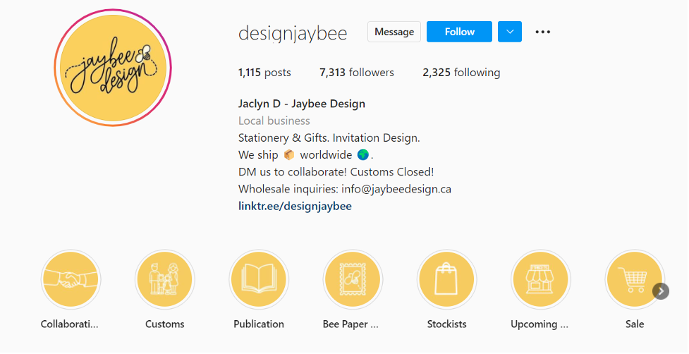 Jaybee Designs Instagram