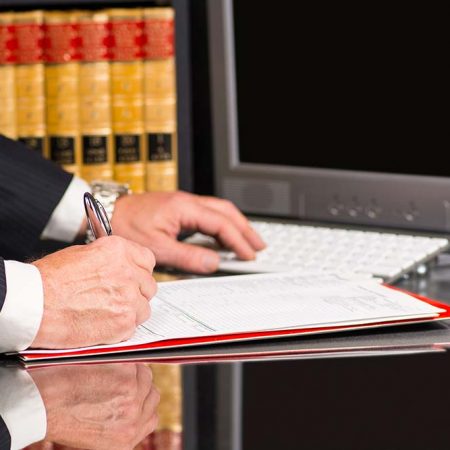Lawyer Signing a Document